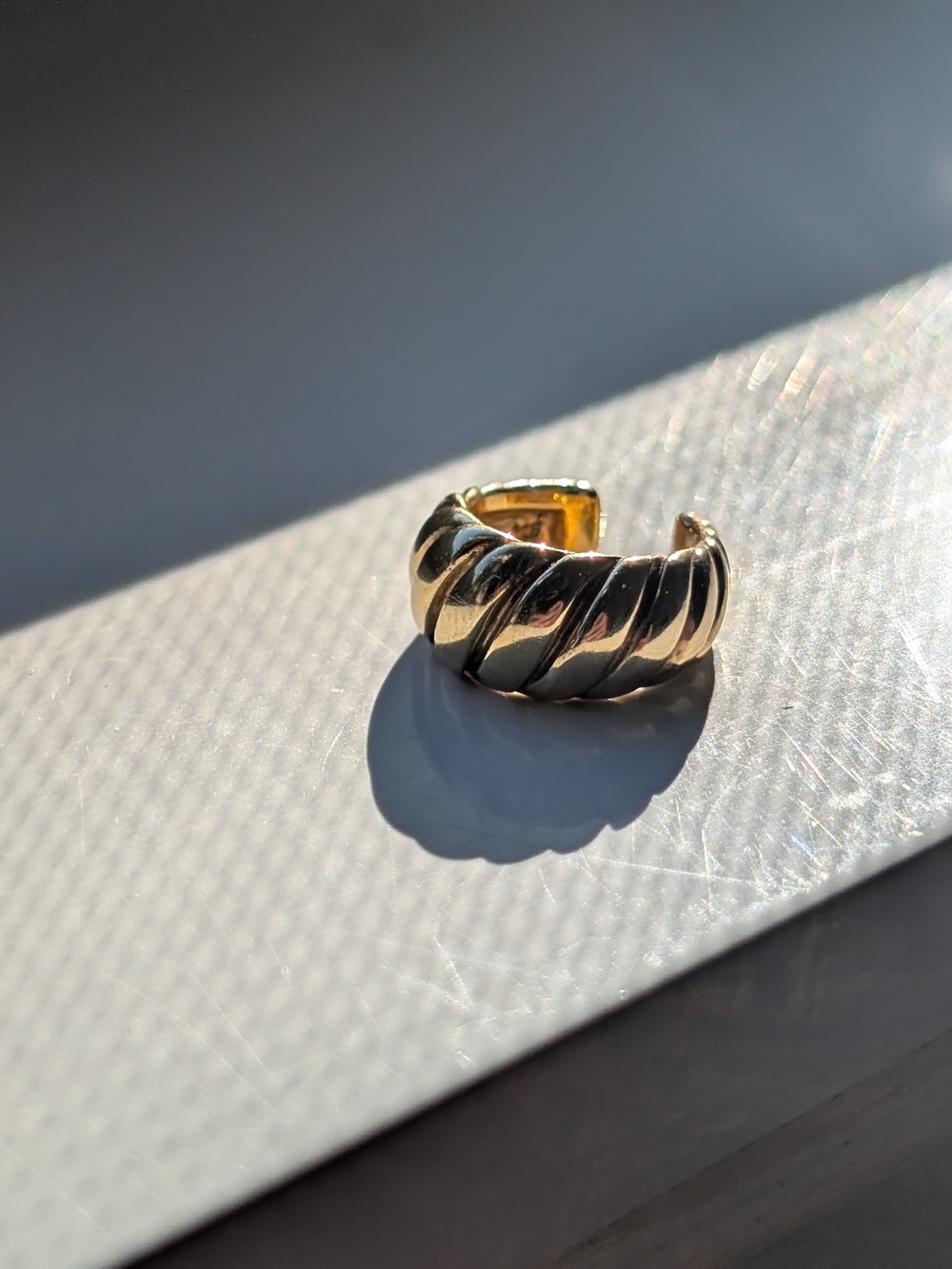 Mejuri Vermeil Croissant Huggie Ear Cuff